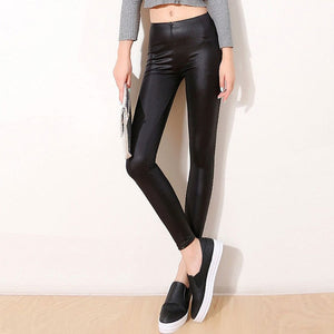 New Autumn 2019 Fashion Faux Leather Legging