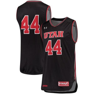 Men #44 Black Utah Utes Replica Performance Basketball Jersey