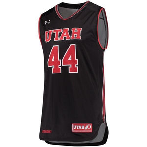 Men #44 Black Utah Utes Replica Performance Basketball Jersey